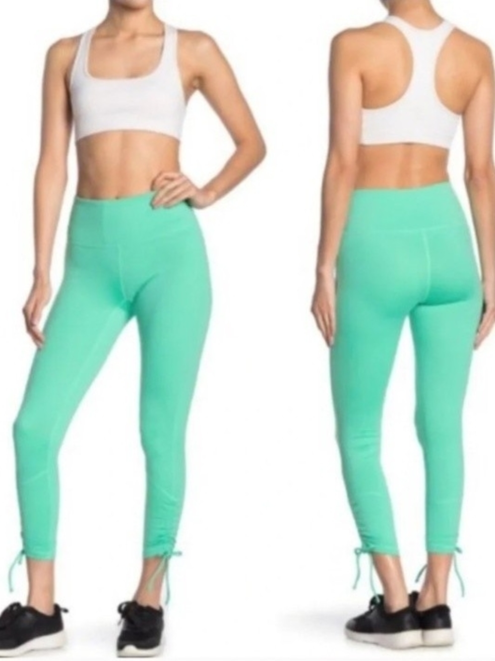 Z by Zella Green Serene Tied 7/8 Leggings XS NWT